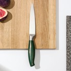 Нож кухонный универсальный Доляна Zeus, лезвие 12,5 см, цвет изумрудный - Фото 2