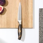 Нож универсальный Доляна Zeus, лезвие 12,5 см, цвет чёрный - фото 9616351
