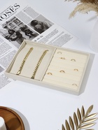 Подставка для украшений QF 10 крючков и 7 полос для колец, 35×24×3, бежевая - Фото 2