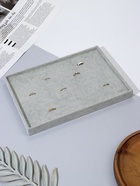 Подставка под кольца QF100 мест, флок, 35×24×3 см, серая - Фото 2