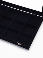 Шкатулка для украшений 12 ячеек, стеклянная крышка, 35×24×4.5 см, чёрная - Фото 4