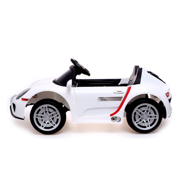 Электромобиль Spyder, кожаное сидение, EVA колеса, цвет белый - фото 1907391424
