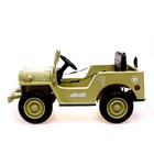 Электромобиль «Джип», кожаное сидение, EVA колеса, цвет зелёный - фото 3870129