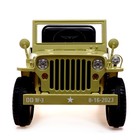 Электромобиль «Джип», кожаное сидение, EVA колеса, цвет зелёный - фото 3870135