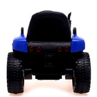 Электромобиль «Трактор», с прицепом, EVA колеса, кожаное сидение, цвет синий - Фото 4