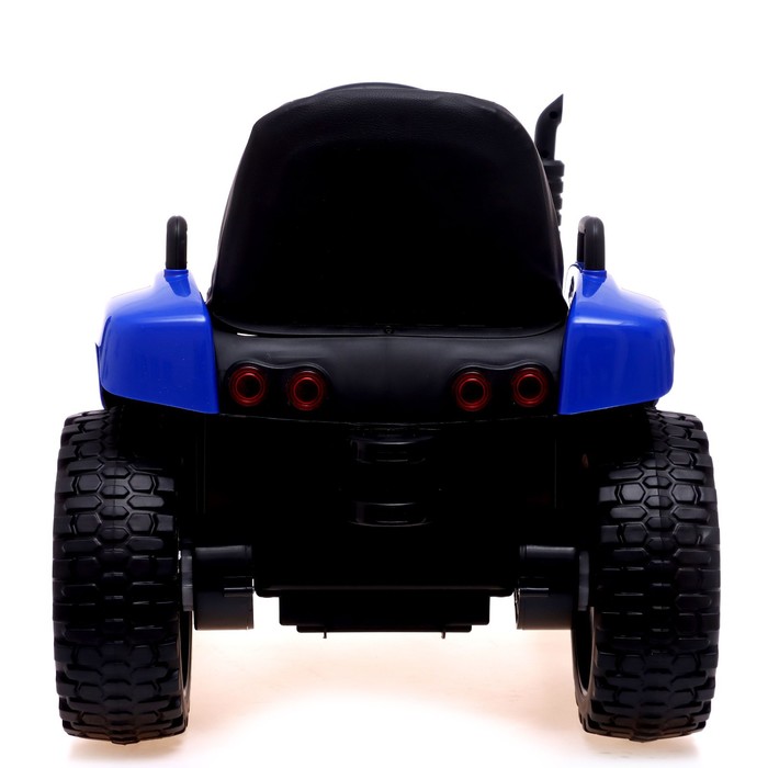 Электромобиль «Трактор», с прицепом, EVA колеса, кожаное сидение, цвет синий - фото 1907391476