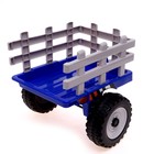 Электромобиль «Трактор», с прицепом, EVA колеса, кожаное сидение, цвет синий - фото 3752222