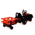 Электромобиль «Трактор», с прицепом, цвет оранжевый - Фото 3