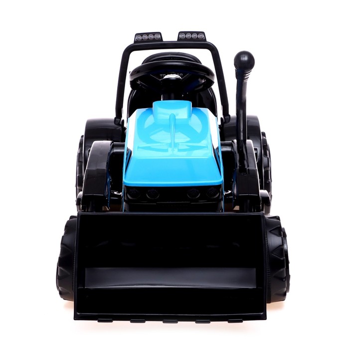 Электромобиль «Трактор», с прицепом, цвет синий - фото 1907391490