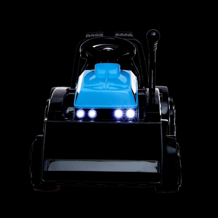 Электромобиль «Трактор», с прицепом, цвет синий - фото 1907391492