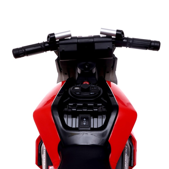 Электромотоцикл М1200, EVA колёса, кожаное сидение, 2 мотора, цвет красный - фото 1907391501