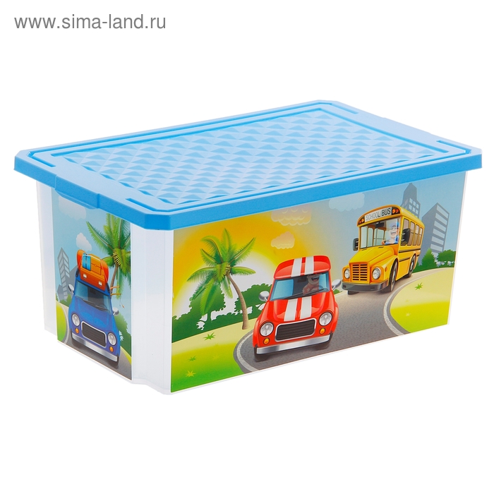 Контейнер для игрушек City Cars, 12 л, цвета МИКС - Фото 1