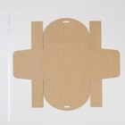 Коробка подарочная складная крафтовая, упаковка, 16 х 16 х 6 см - Фото 6