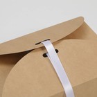 Коробка подарочная складная крафтовая, упаковка, 22х15х6 см - Фото 4