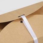 Коробка подарочная складная крафтовая, упаковка, 28 х 18 х 8 см - Фото 4