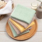 Махровые полотенца «Этель» Summer time, 30×30 см - 5 шт., хлопок 100% - Фото 2