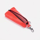 Ключница на молнии, длина 13 см, цвет красный - Фото 2
