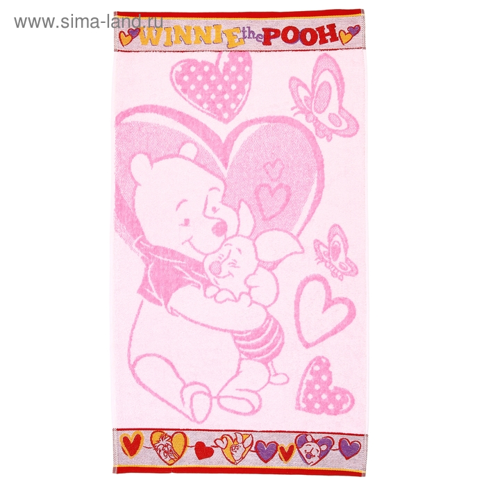 Полотенце махровое Disney Friends Winnie the Pooh 50х90 см, 100% хлопок, 460 гр/м2 - Фото 1