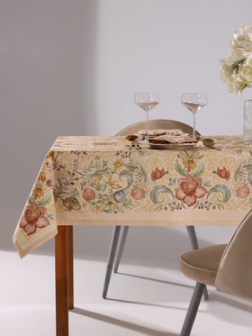 Скатерть «Этель» Floral pattern, размер 147×112 ±2 см с ГМВО, 100% хлопок, саржа 190 г/м²