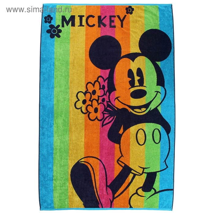 Полотенце махровое Disney Funny Mickey 100х150 см, 100% хлопок, 460 гр/м2 - Фото 1
