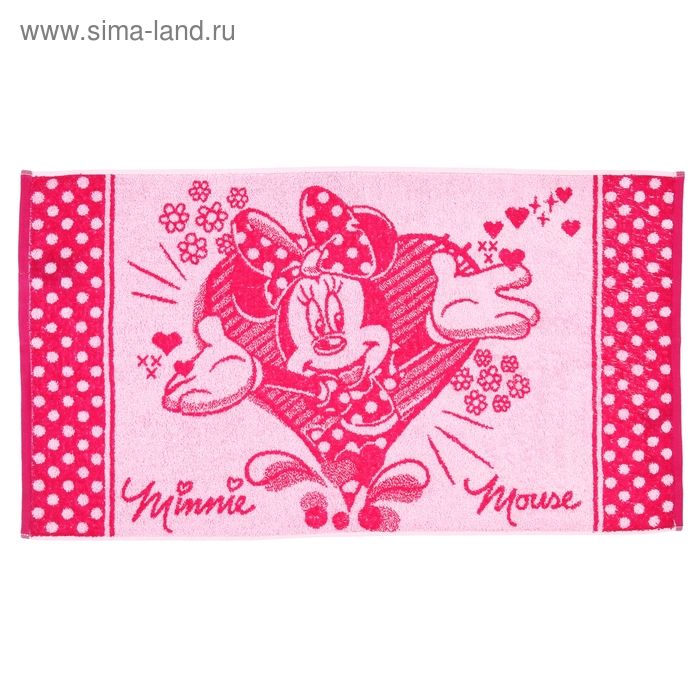 Полотенце махровое Disney «Minnie Love», размер 50х90 см, 460 г/м² - Фото 1