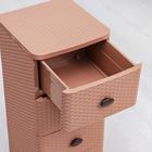 Комод 4-х секционный «Плетёнка», цвет какао - Фото 3