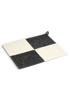 Коврик - сидушка для бани и сауны «Шахматы», 47×38 см, шерсть 30%, полиэфир 70%, серо-белый, «Добропаровъ» - Фото 1