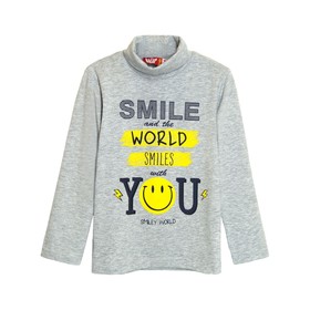 

Водолазка для мальчика, рост 110 см, цвет серый меланж