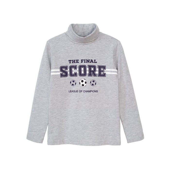 Водолазка для мальчика, рост 104 см, цвет серый меланж - Фото 1