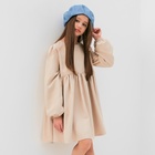Платье для девочки MINAKU: Casual Collection, бежевое, рост 110 см - Фото 5