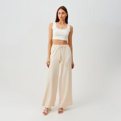 Брюки палаццо женские MINAKU, бежевые, размер 42