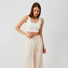 Брюки палаццо женские MINAKU, бежевые, размер 46 - фото 51627783