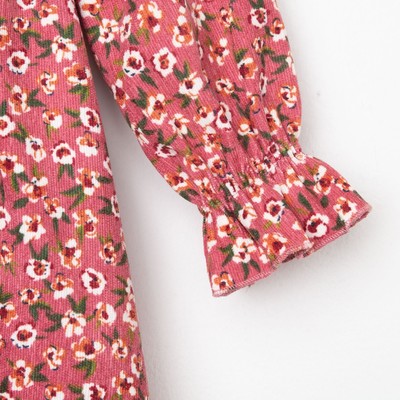 Платье для девочки KAFTAN «Цветы», розовое, рост 98-104 см