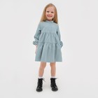 Платье детское KAFTAN "Velvet", р. 32 (110-116), серо-голубой - фото 9617754