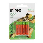 Аккумулятор Mirex, Ni-Mh, AAA, HR03-4BL, 1.2В, 600 мАч, блистер, 4 шт. - Фото 3