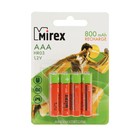 Аккумулятор Mirex, Ni-Mh, AAA, HR03-4BL, 1.2В, 800 мАч, блистер, 4 шт. - фото 9216649
