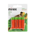 Аккумулятор Mirex, Ni-Mh, AA, HR6-4BL, 1.2В, 2000 мАч, блистер, 4 шт. - фото 319886942