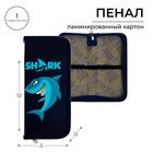 Пенал школьный, 1 секция, 9×19.5×2.5 см «Акула» - Фото 1