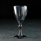Бокал стеклянный для вина «Бал», 240 мл, 8,5×18,5 см, цвет серый - фото 1042613
