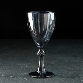 Бокал из стекла для вина «Бал», 240 мл, 8,5×18,5 см, цвет серый