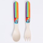 Детские столовые приборы из бамбука: вилка и ложка «Рэйнбоу Дэш», My Little Pony 6931660