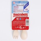 Столовые приборы детские из бамбука «Трансформеры», вилка и ложка - фото 39913491