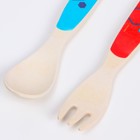 Столовые приборы детские из бамбука «Трансформеры», вилка и ложка - фото 39913492