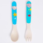 Набор детских столовых приборов из бамбука: вилка и ложка, Me To You 6931663