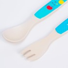 Набор детских столовых приборов из бамбука: вилка и ложка, Me To You - Фото 4