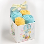 Салфетки махровые декоративные «Этель. Светлая пасха», 4 шт., 30×30 см, хлопок 100%, голубые/жёлтые - фото 65332094