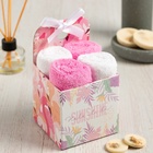 Салфетки махровые декоративные «Этель» Tropic, 4 шт., 30×30 см, хлопок 100%, розовые/белые - Фото 3