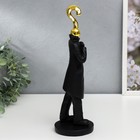 Фигурка полистоун «Человек - Вопросительный знак», чёрный с золотом, 33×10×10 см - фото 21513984
