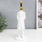 Фигурка полистоун «Человек - Восклицательный знак», белый с золотом, 33×10×10 см 7294607