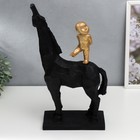 Сувенир полистоун "Малыш на коне" 40х12х28 см - фото 9618559